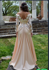 27DRESS Chic Off-the-Shoulder Long Sleeves Sequined Evening Dresses
